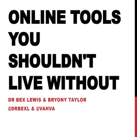 #CNMAC12  Online tools you shouldn't live without