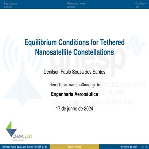 Equilibrium Conditions for Tethered Nanosatellite Constellations