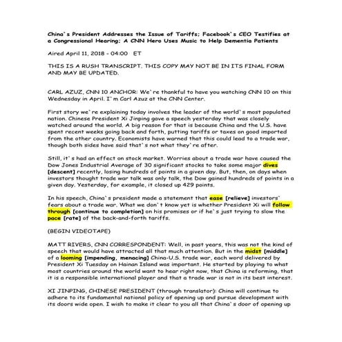 CNN 10 - April 11, 2018 | DOC