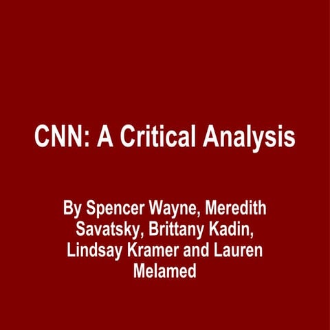 CNN Final Presentation