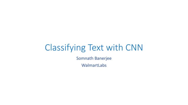 Classifying Text using CNN