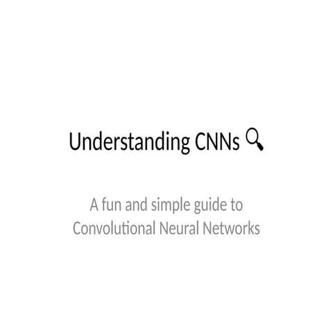 CNN Presentation diving deep into the deep learning