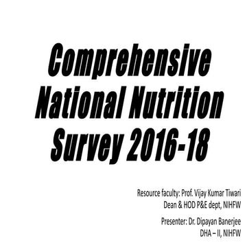 Comprehensive National Nutrition Survey 2016 18
