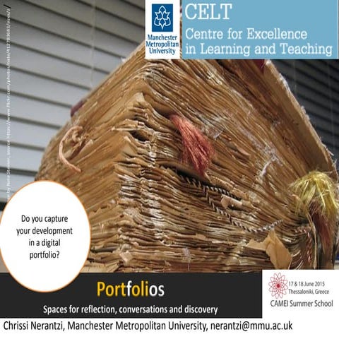 Portfolios: spaces for reflection, conversation and discovery