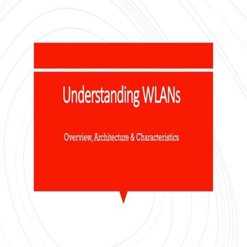 Wlan And Architectures Presentation Pptx
