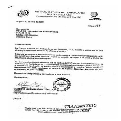 CNP VResolución de la CUT