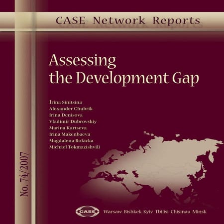 CASE Network Reports 74 - Assessing the Development Gap