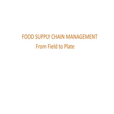 Food supply chain