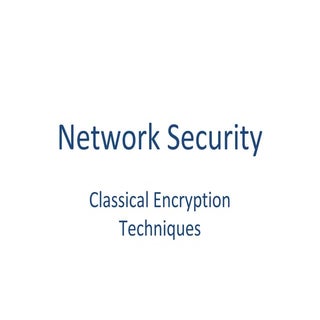 Classical Encryption Techniques in ...