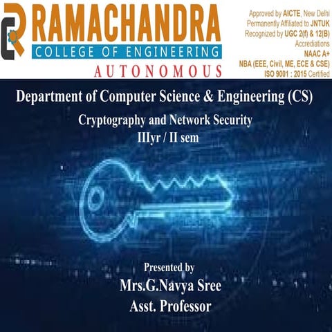 CB3491 Introduction to cryptography and cyber security | PDF