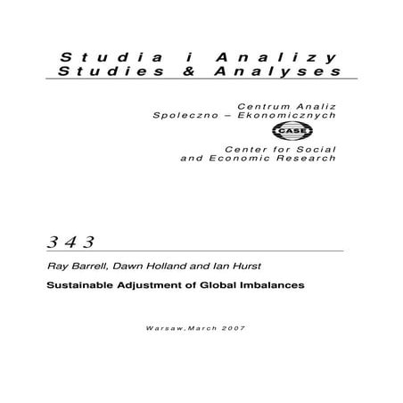 CASE Network Studies and Analyses 343 - Sustainable Adjustment of Global Imba...