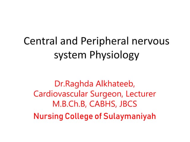 CNS AND PNS NURSING .pptx1 Biology Diagrams