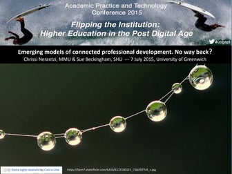 Emerging models of connected professional development. No way back? Chrissi a...