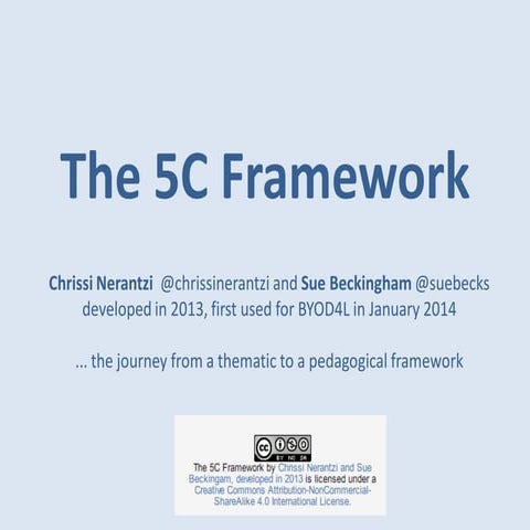 The 5C Framework by Chrissi Nerantzi and Sue Beckingham