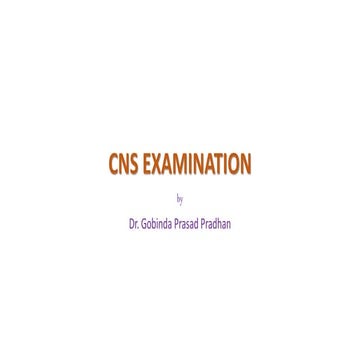 CNS examination in children