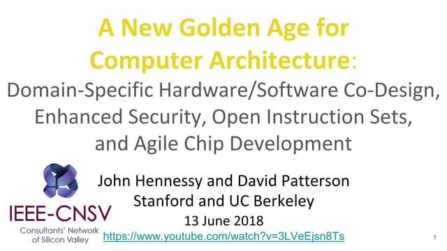 A New Golden Age for Computer Architecture