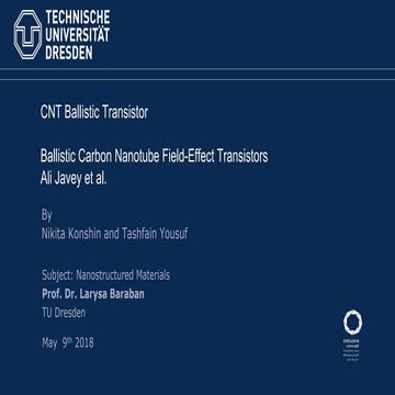 CNT Ballistic Transistor | PPT