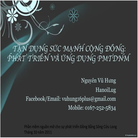 Xây dựng và phát triển phần mềm mã mở - Cần thơ   nguyễn vũ hưng