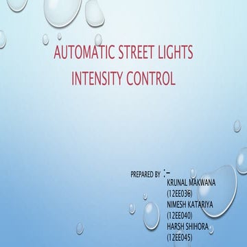 street light intensity control using micro-controller 