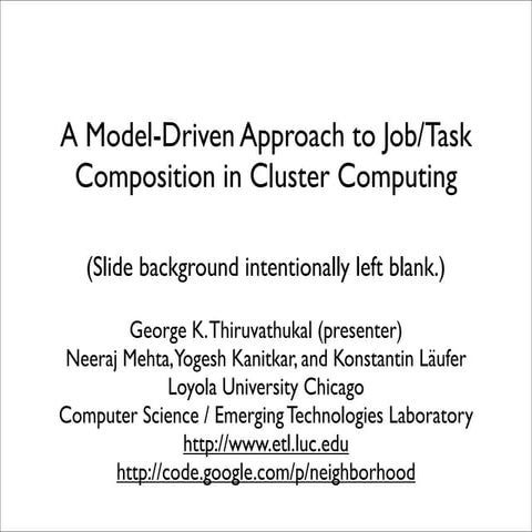 CN/UML at IPDPS JavaPDC 2007