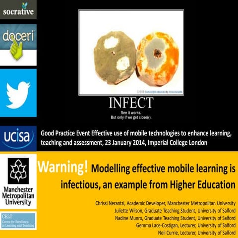 Warning!Modelling effective mobile learning is infectious. Invited presentati...