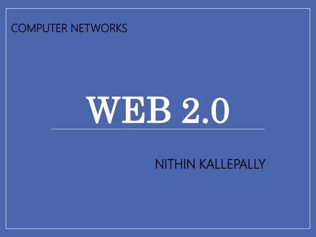 web2.0 - computer networks