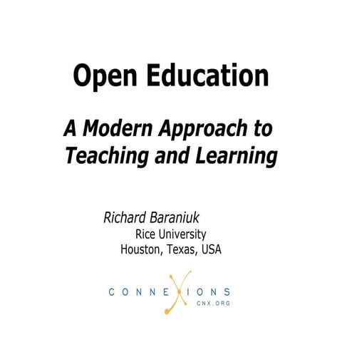 Open Education. A Modern Approach to Teaching and Learning