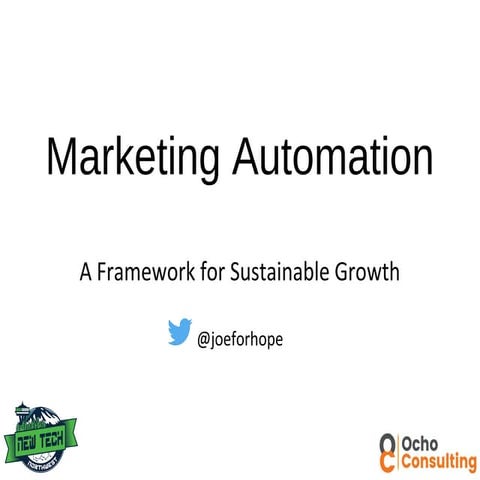 Marketing Automation presentation for NewTech NorthWest