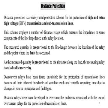 CO-1-Power System Protection-Distance Protection.pptx
