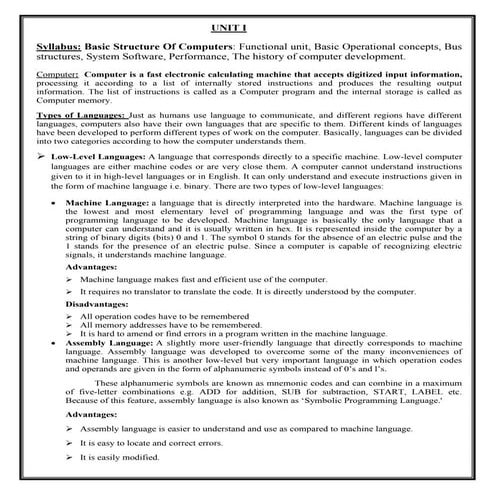 Computer Organization material and its introduction