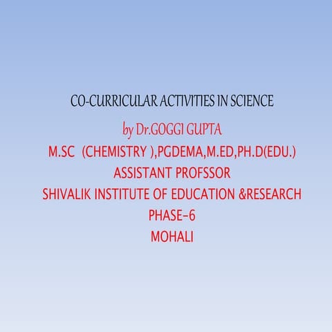 Co curricular activities in science