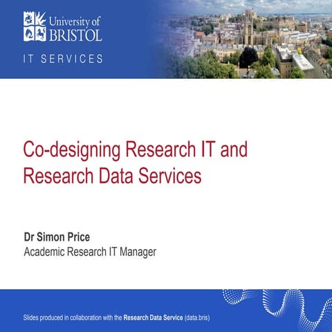 Co-designing Research IT and Research Data Services