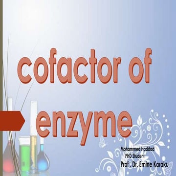 Co enzymes-  mohammed haddad