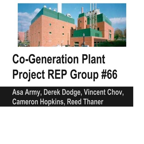 Co-Generation Plant Reverse Engineering