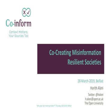 Co-Inform (Co-Creating Misinformation Resilient Societies)