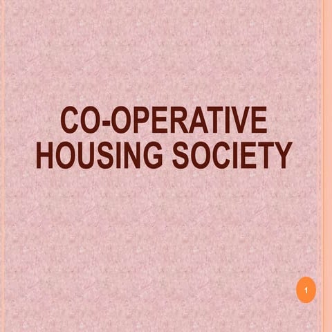 Co operative housing society