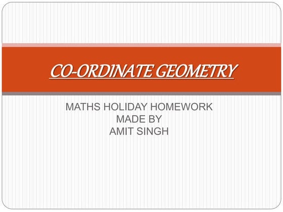 Coordinate geometry 9 grade | PPT