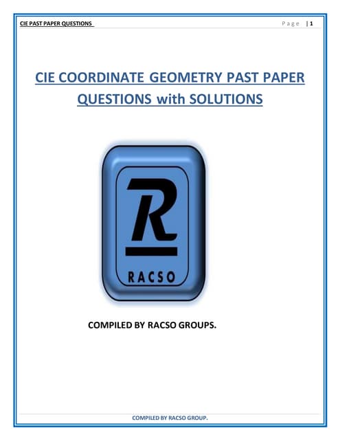 Coordinate geometry 
