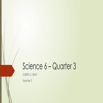 Class Observation - Science 6 – Quarter 3-.pptx
