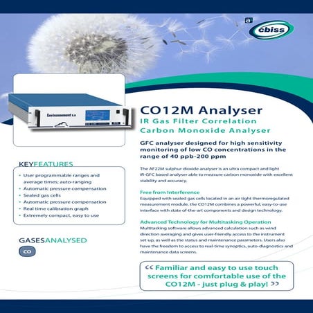 GCEM 40 series gas analyser insitu-codel datasheet | PDF