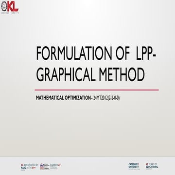 understanding of linear programming problem | PPTX