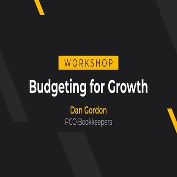 CO2 2019 | Dan Gordon | Budgeting for Growth