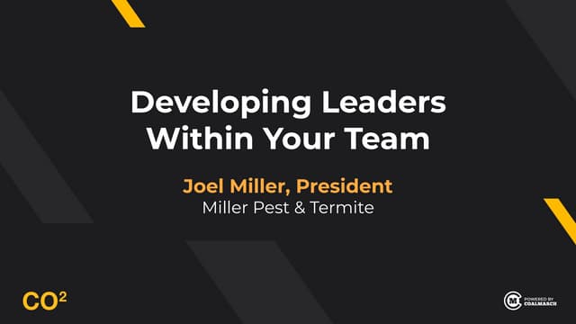 CO2 2019 | Joel Miller | Developing Leaders Within Your Team