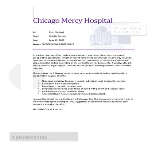 Medical memo | DOCX