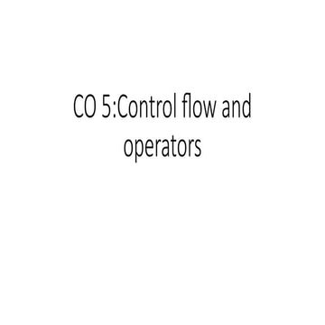CO 5 control flow.pptx data visualization unit 6 | PPTX