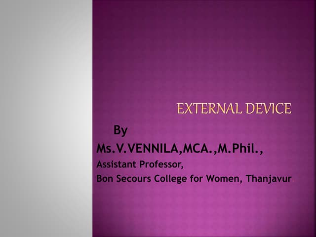 EXTERNAL DEVICE