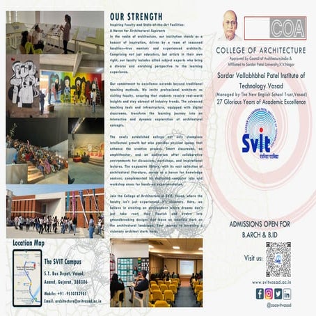 College of Architecture - SVIT Vasad Admission Brochure