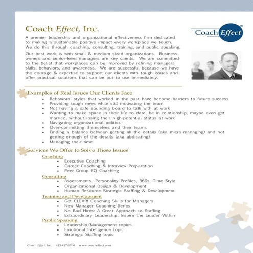 Coach Effect Service Overview