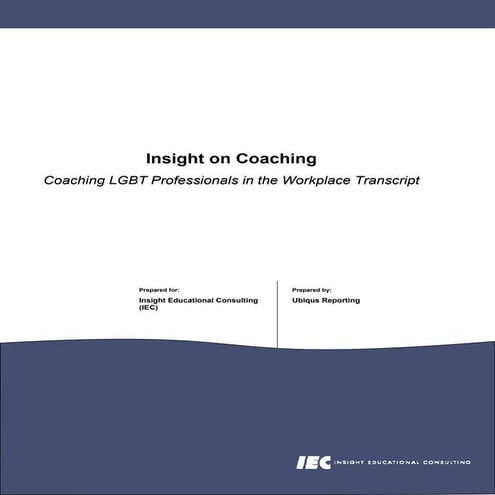 Coaching Lgbt Professionals In The Workplace Transcript