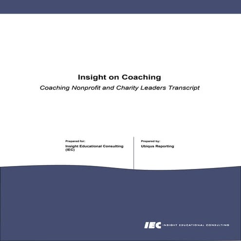 Coaching Nonprofit And Charity Leaders Transcript